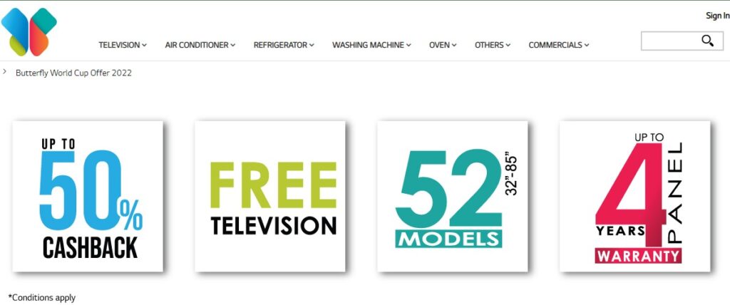 Butterfly electronics brand in Bangladesh