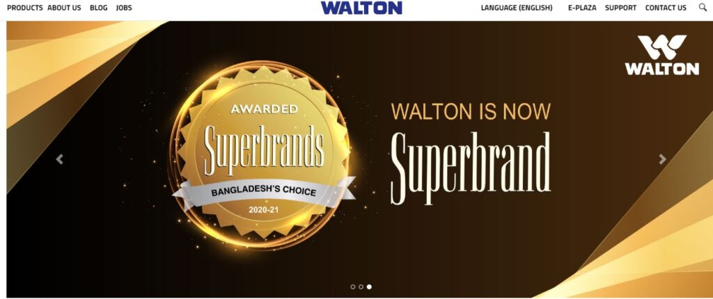 Walton Group electronics brand in Bangladesh
